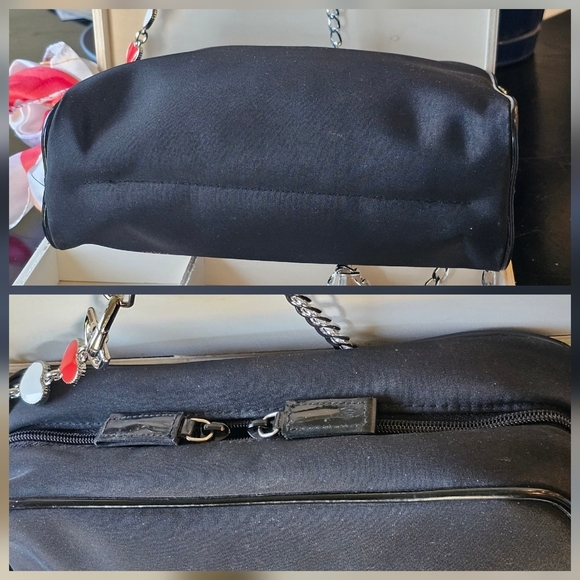 Chanel Black Travel Bag w/Chain Strap & Scarf Added - Picture 6 of 16